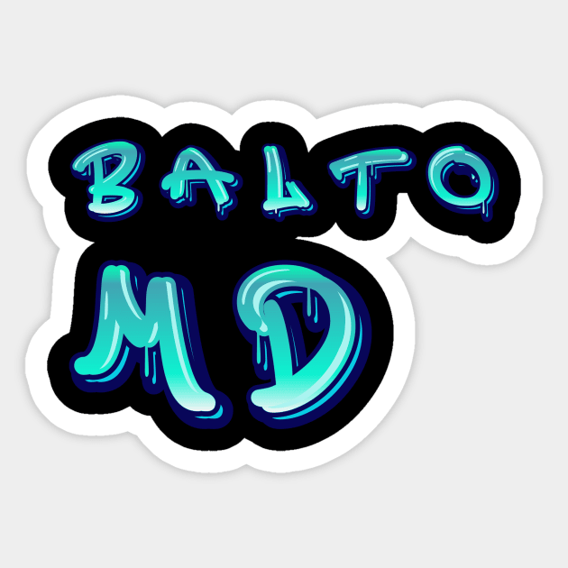 BALTO MD STREET ART DESIGN Sticker by The C.O.B. Store